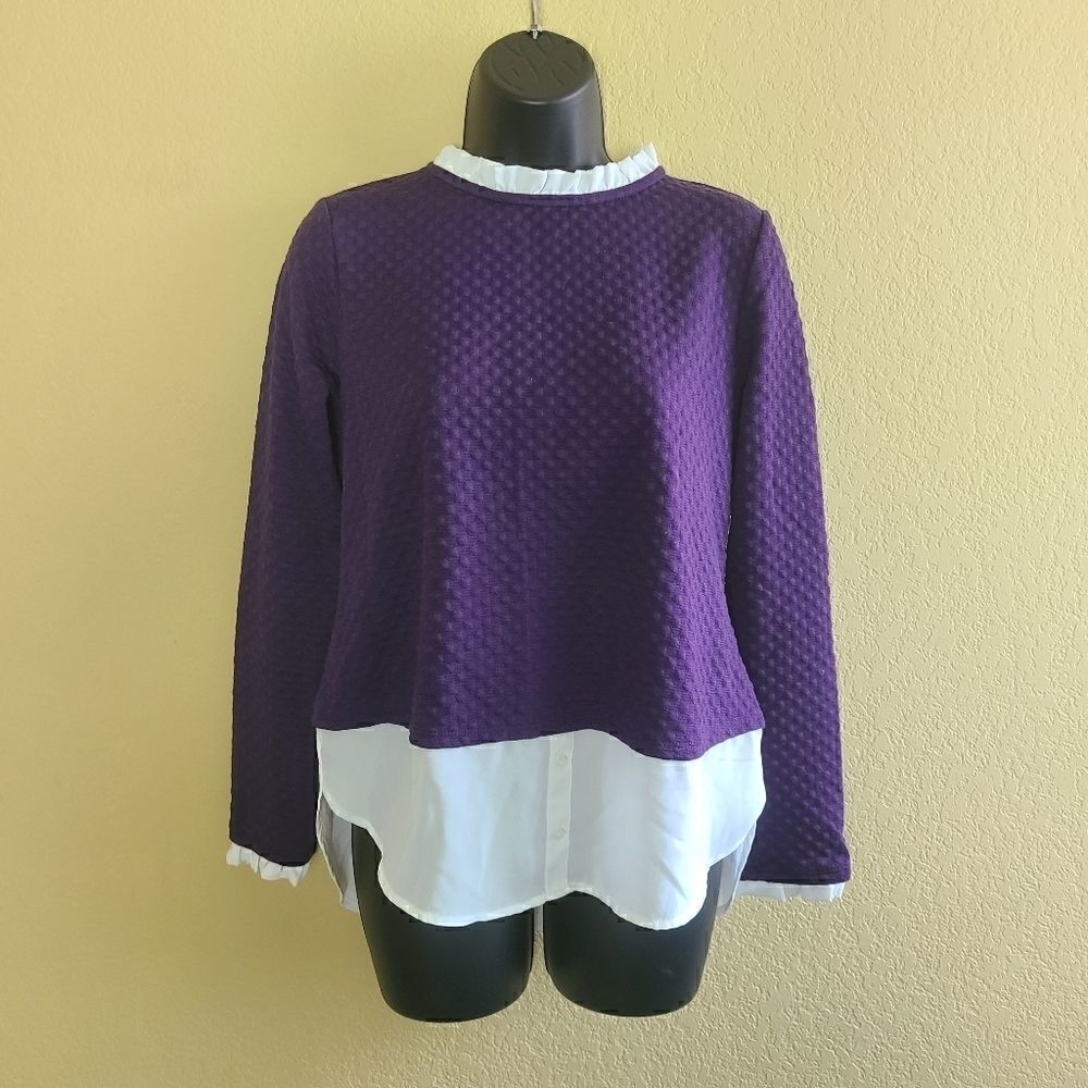 Elle Long Sleeve Mixed Shirt